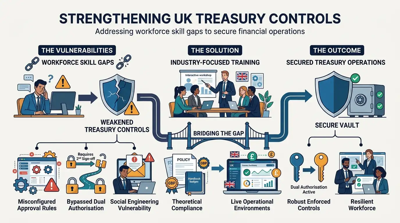 How Do Workforce Skill Gaps Impact the Execution of Treasury Controls?