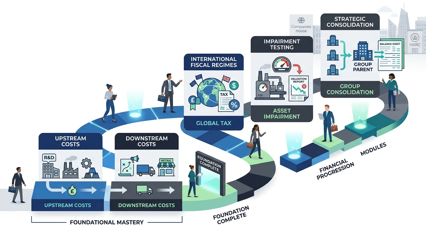 Why is the curriculum structured around progressive technical modules?