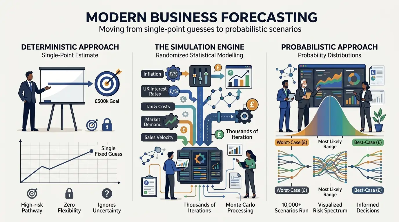 How do probabilistic techniques account for subsurface and market uncertainty?