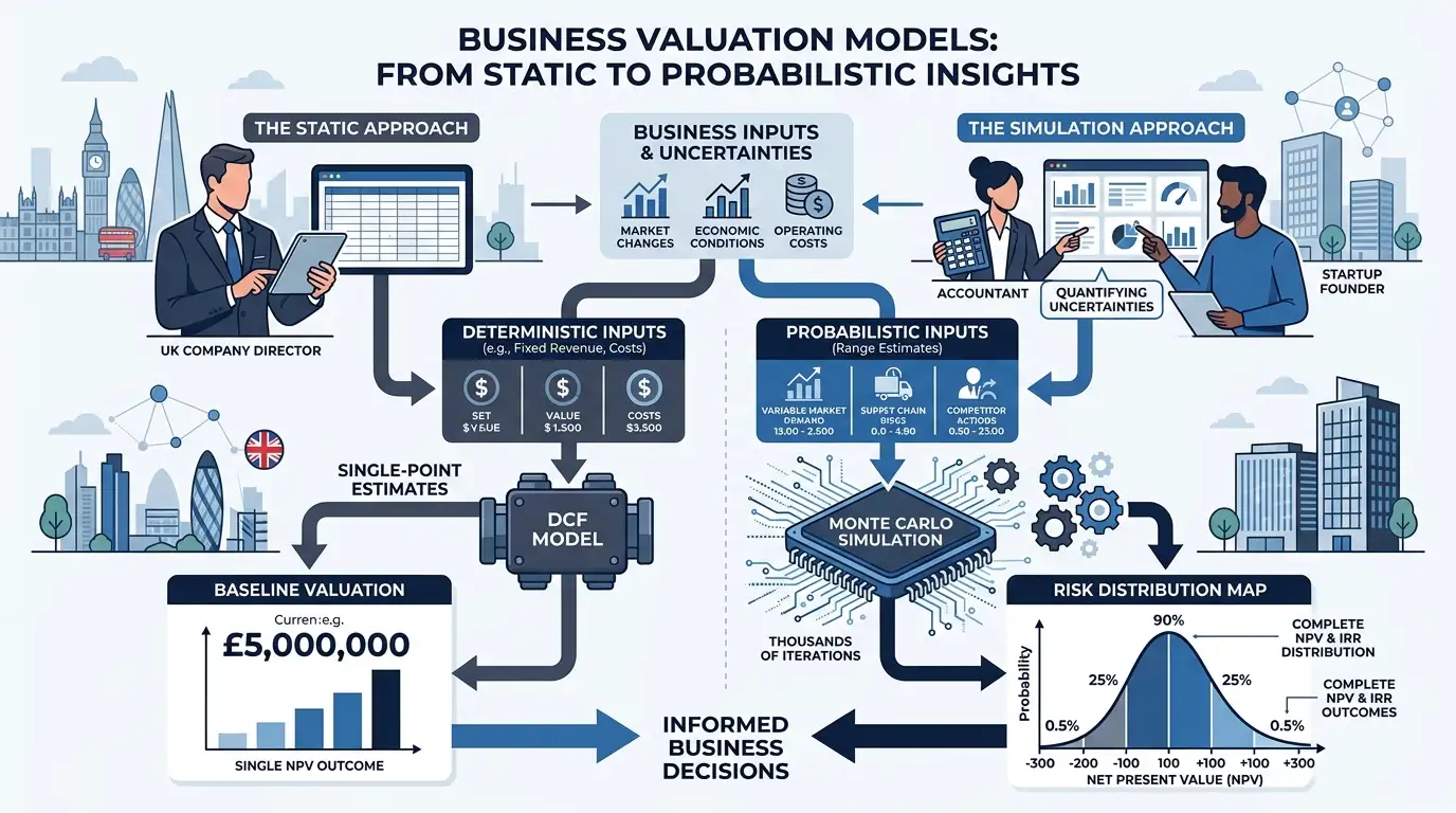 What Distinguishes Discounted Cash Flow Models from Deterministic and Probabilistic Risk Frameworks?