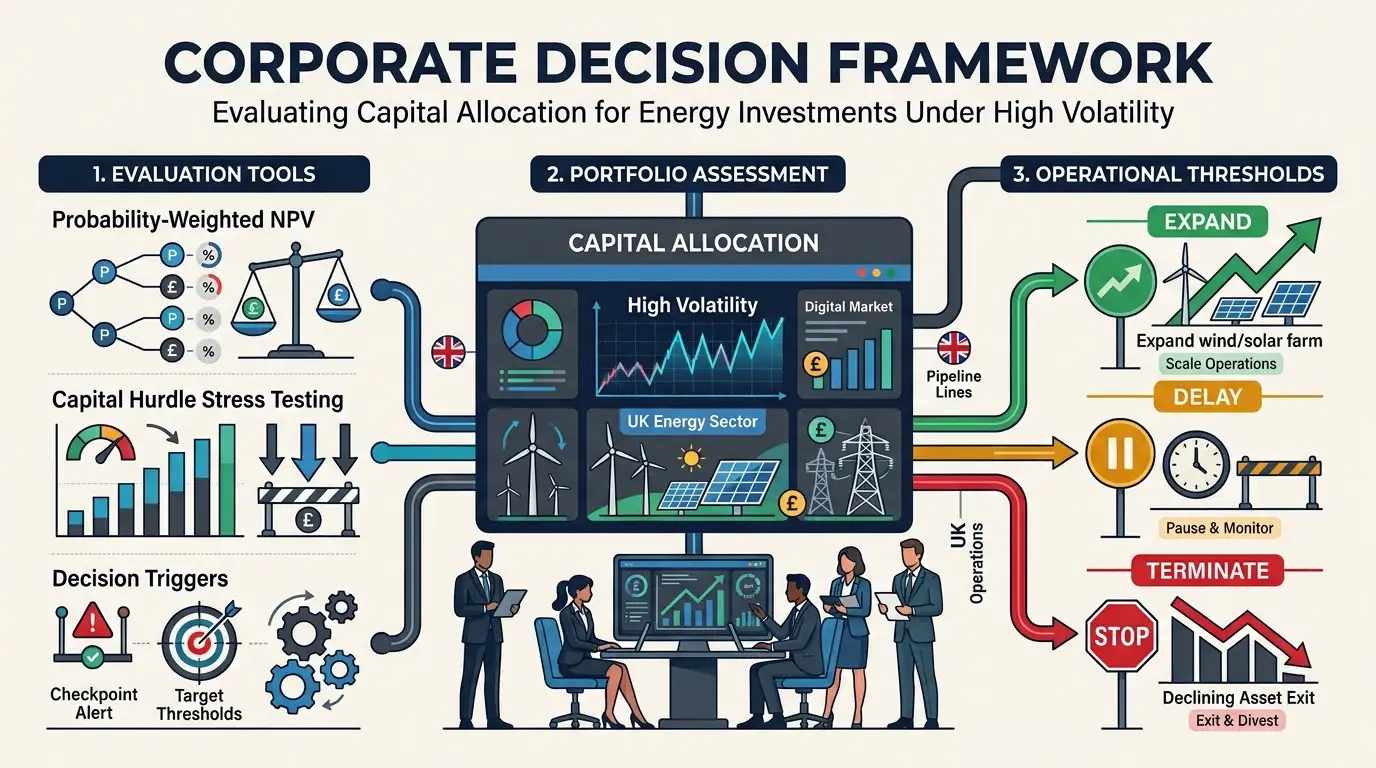 What Framework Evaluates Corporate Investment Decisions Under High Volatility?
