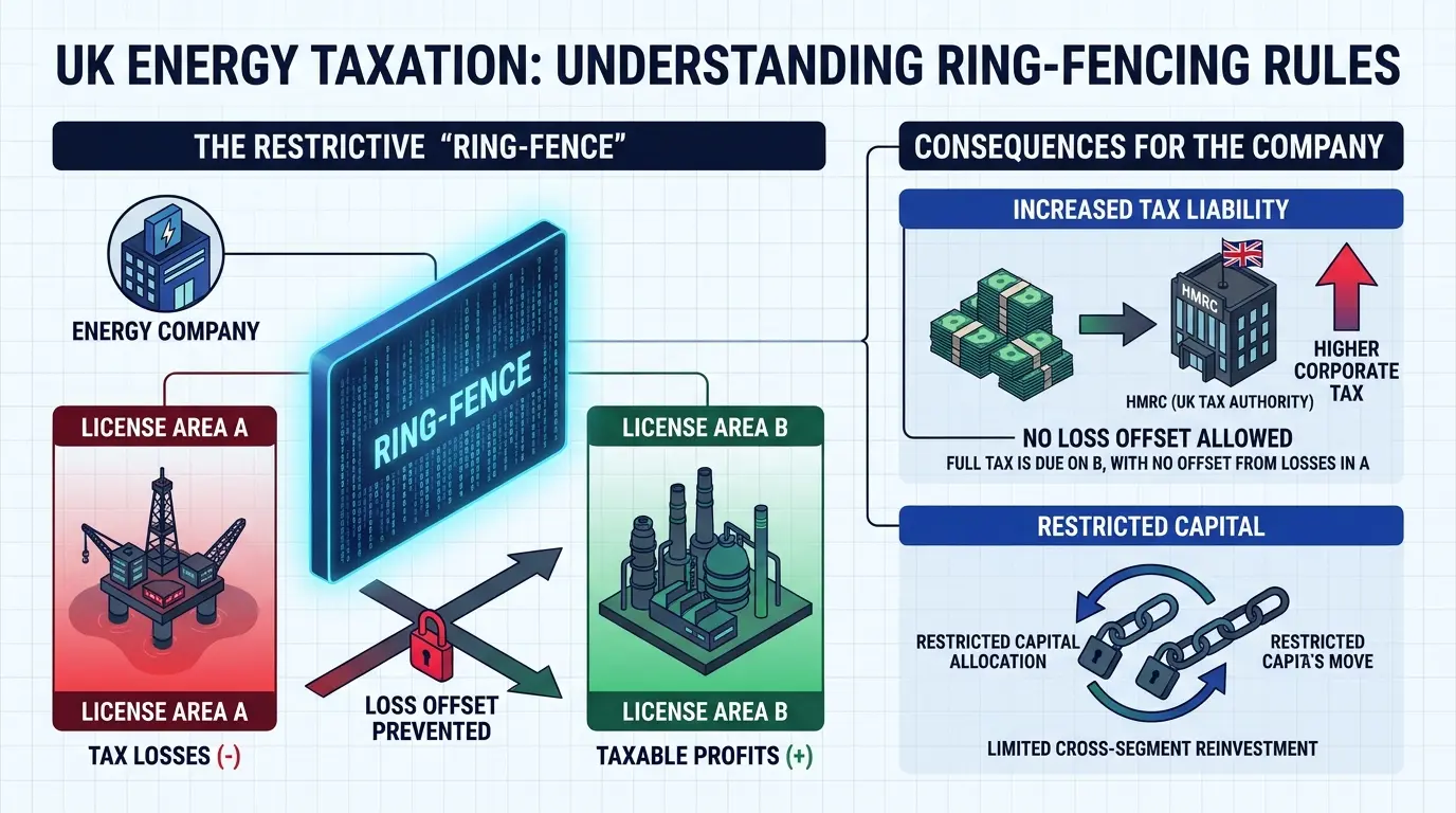 How Do Ring Fencing Rules Impact Taxable Income Computation in Integrated Energy Companies?