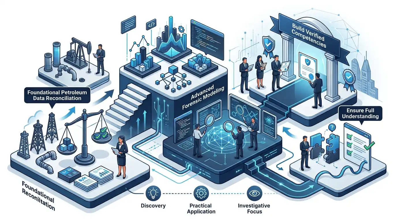 Why is this training course structured using progressive investigative frameworks?