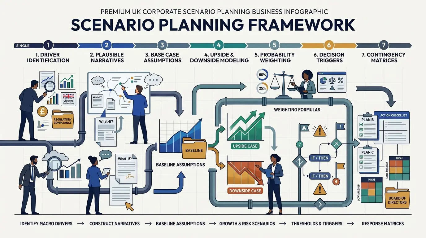 What Key Components Make Up an Effective Scenario Planning Framework?