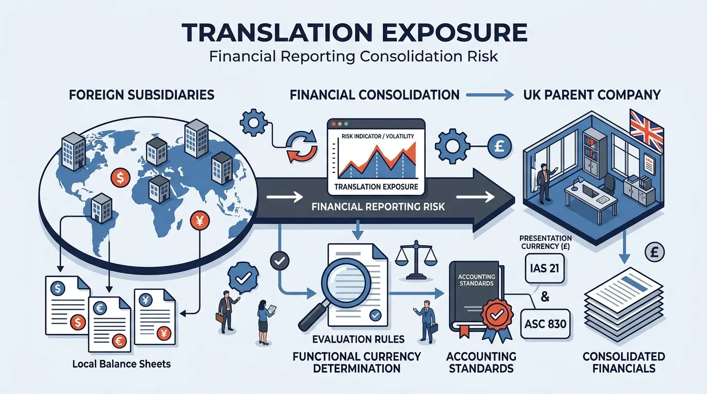 What Is the Process for Evaluating Translation Exposure in Global Oil Operations?