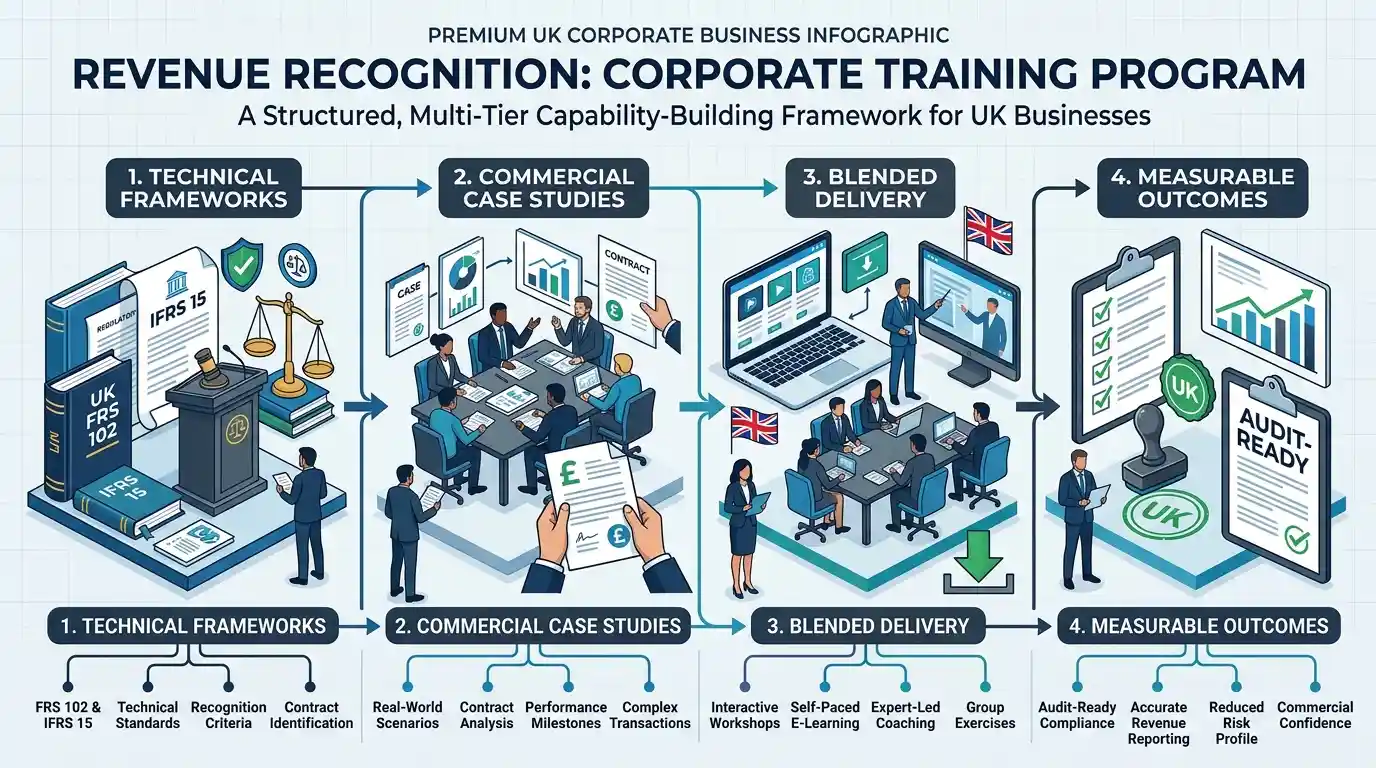 How does organizational training for revenue recognition work in corporate environments?