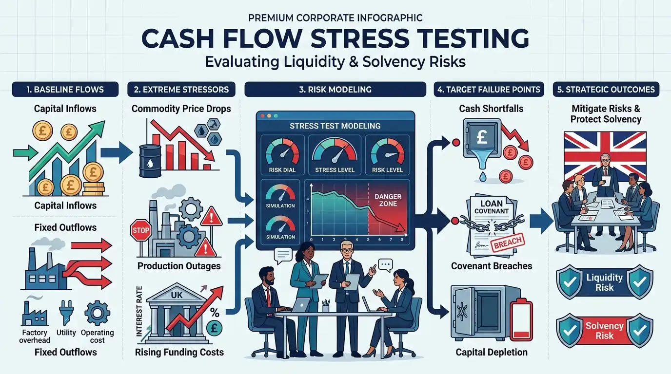 How Does Cash Flow Stress Testing Identify Liquidity and Solvency Risks?