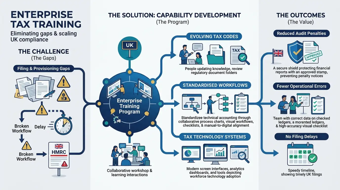 How Do Enterprise Training Programs Eliminate Tax Filing and Provisioning Gaps?