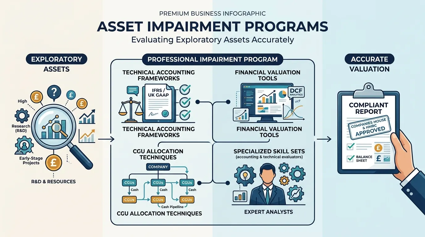 What key components, skills, frameworks, and tools comprise professional asset impairment programs?