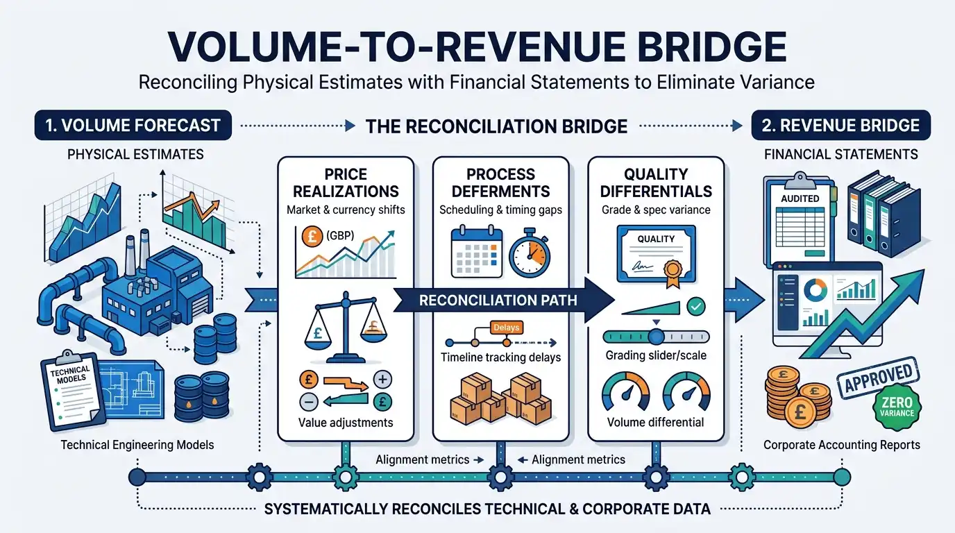 What Is the Step-by-Step Process to Build a Volume Forecast to Revenue Bridge?