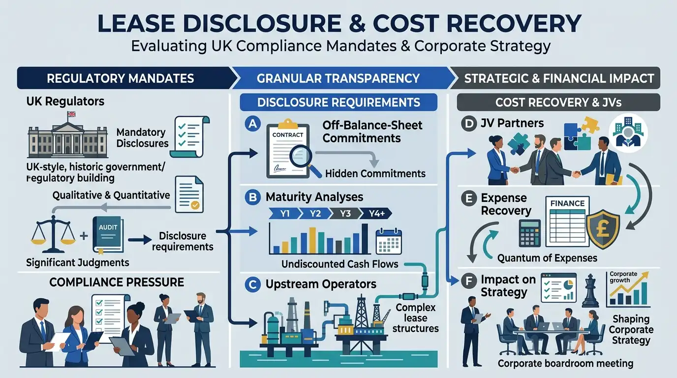 How do lease disclosure requirements and impact on cost recovery shape corporate strategy?
