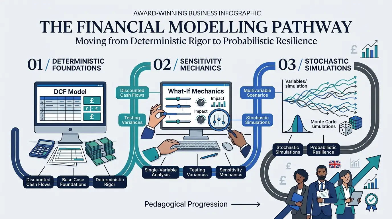 Why is the curriculum structured around probabilistic mechanics and fiscal regimes?