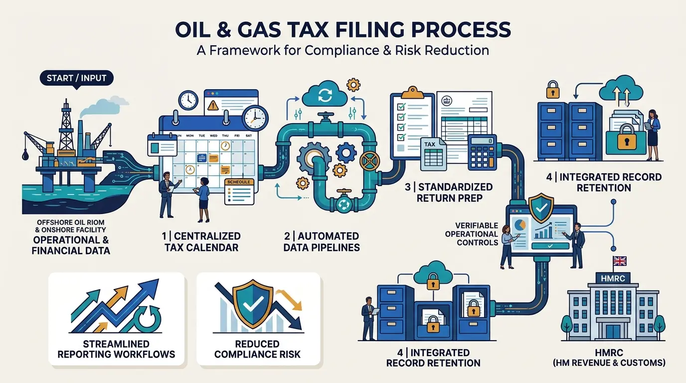 What Key Components Framework Defines an Effective Oil and Gas Tax Filing Process?