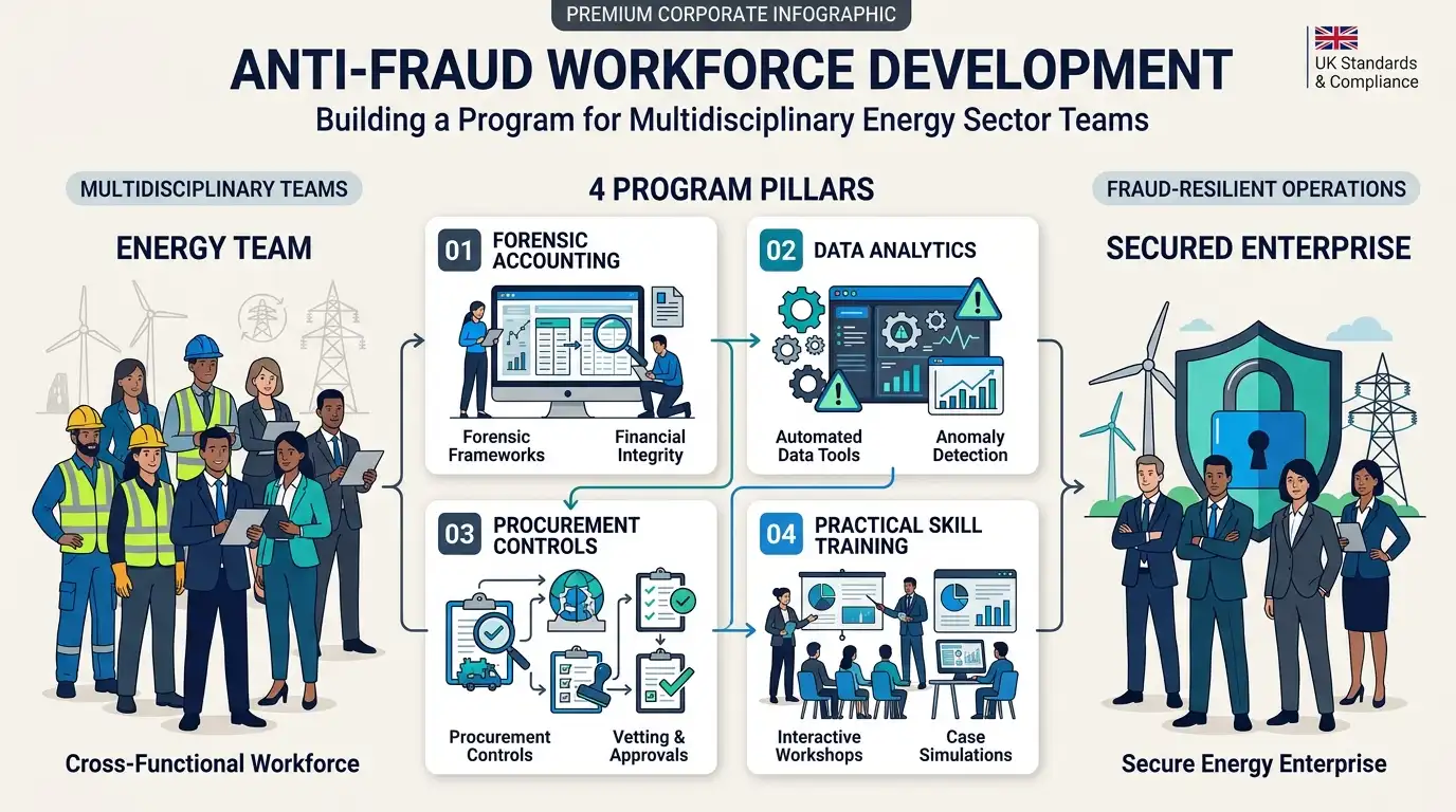 What key components and methodologies comprise an effective anti-fraud workforce development program?